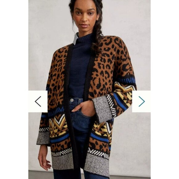 Anthropologie Marseille Leopard Cardigan Size XS - Picture 11 of 13